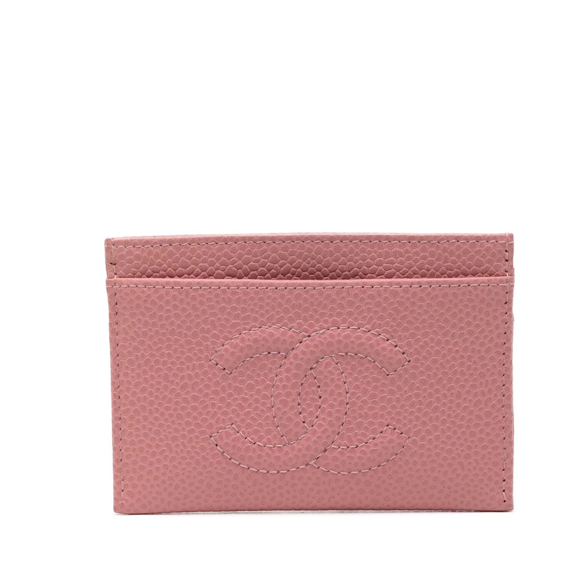Pre-Loved Chanel Cc Caviar Card Holder